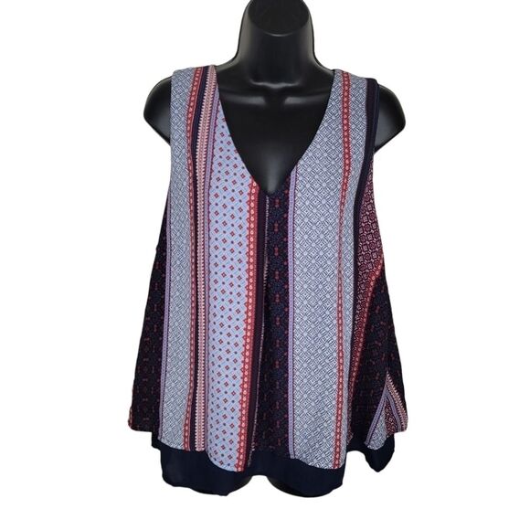 Monteau patchwork layered swing tank top size 1x - Picture 1 of 6